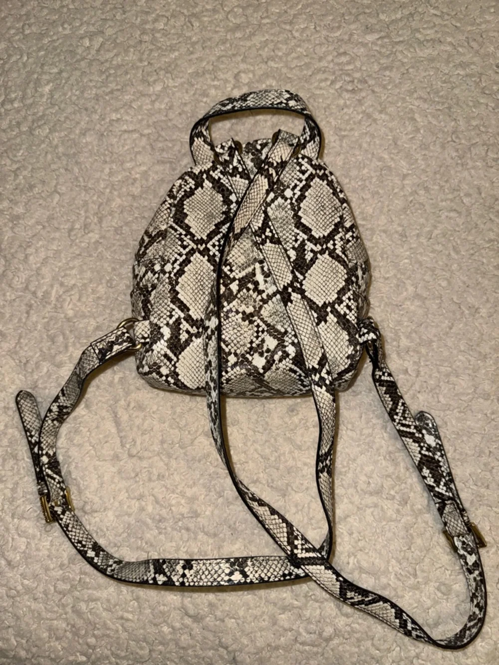 Snake-Print Mini Backpack - Picture 2 of 3